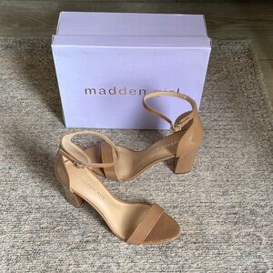 Madden Girl Heels Women’s 7.5 Beella Caramel NWT Camel Tan Wedding Prom Grad